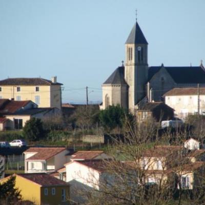 Vue du bourg depuis Maisoneuve