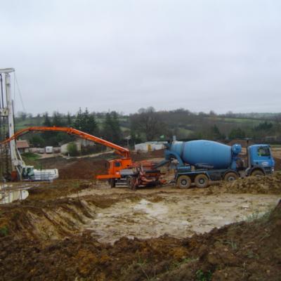 Résidence Du Guesclin Pilotis creusement et betonnage